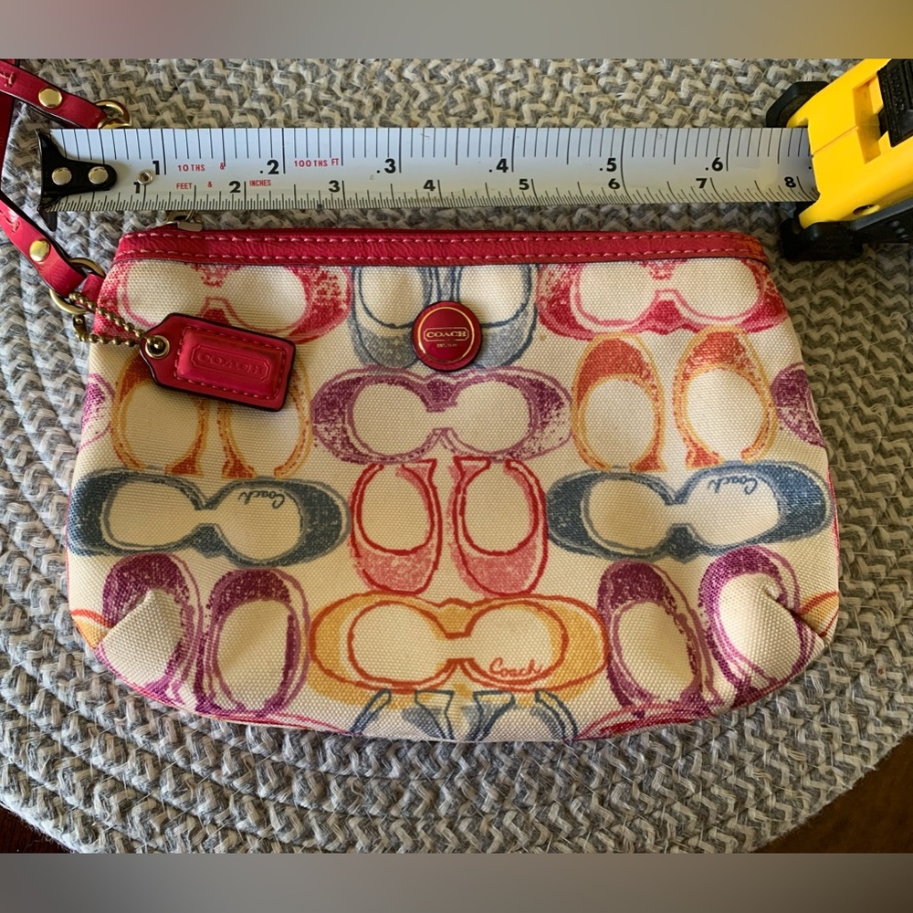 Multi color Coach wristlet